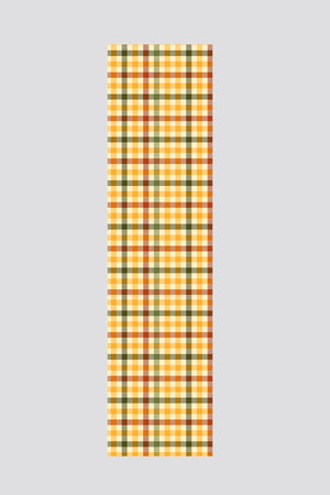 Ekose Desenli Sonbahar Renkli Runner 40x140