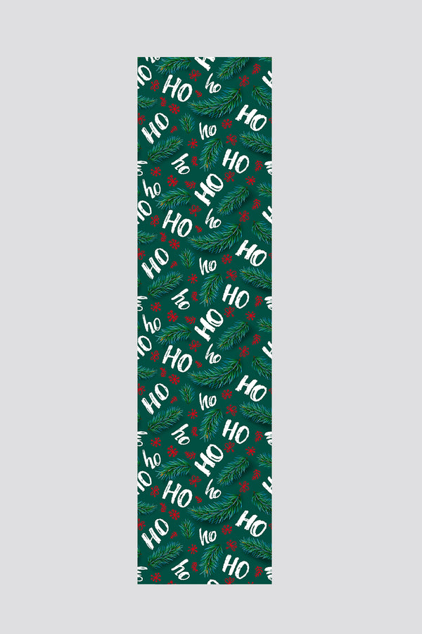 Yeşil Ho Ho Yazılı Yılbaşı Runner 40x140