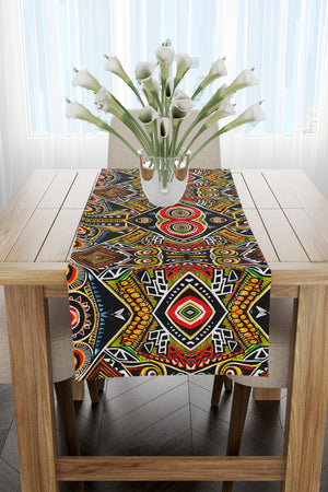 Multicolored Ethnic African Figured Runner 40x140cm