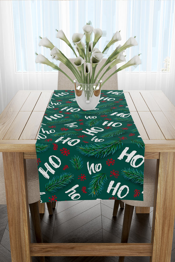 Yeşil Ho Ho Yazılı Yılbaşı Runner 40x140
