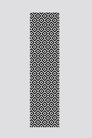 Black and White Geometric Squares Runner 40x140cm
