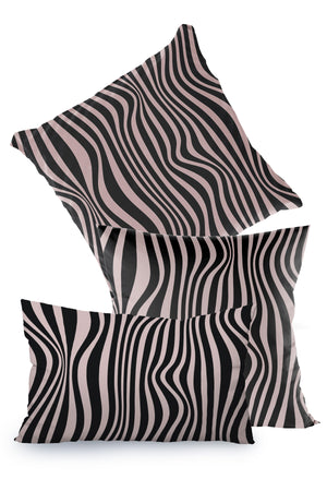 Siyah Zebra Desenli Kırlent Kılıfı
