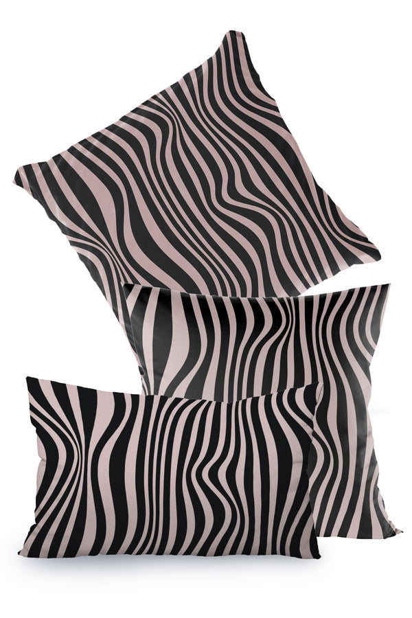 Siyah Zebra Desenli Kırlent Kılıfı