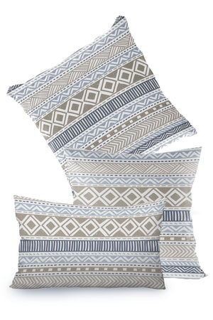 Bohem Geometrik Motif Desenli Kırlent Kılıfı