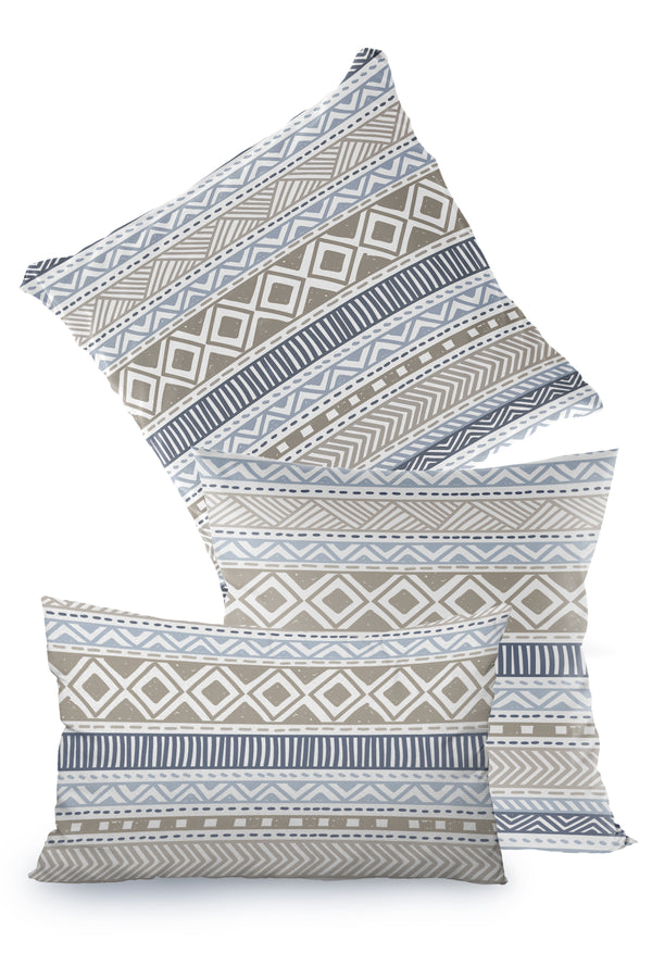 Bohem Geometrik Motif Desenli Kırlent Kılıfı