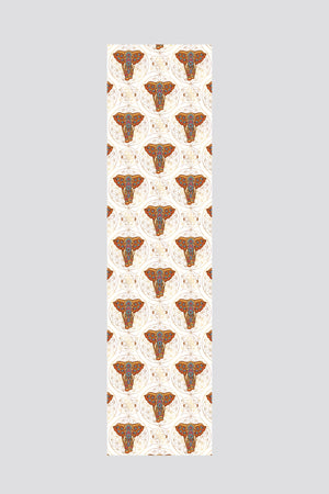 Orange Multi-Ethnic Elephant Patterned Runner 40x140cm