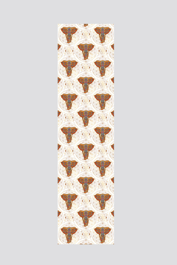Orange Multi-Ethnic Elephant Patterned Runner 40x140cm