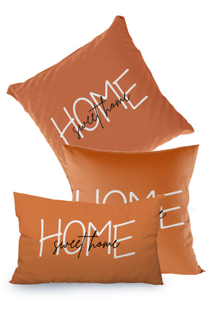 Sonbahar Temalı Home Sweet Home Yazılı Kırlent Kılıfı