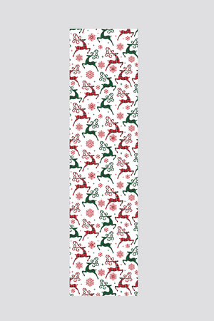 Noel Temalı Geyik Desenli Yılbaşı Runner 40x140