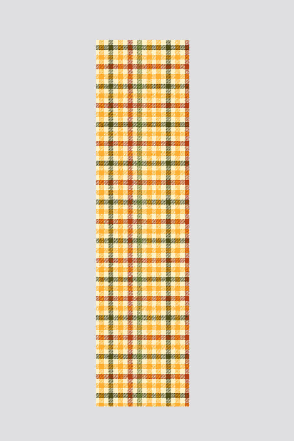 Ekose Desenli Sonbahar Renkli Runner 40x140