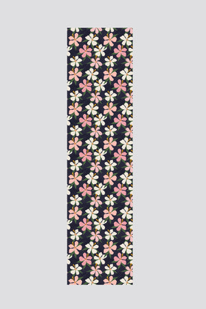 Pembe Beyaz Hibiskus Çiçek Desenli Runner 40x140