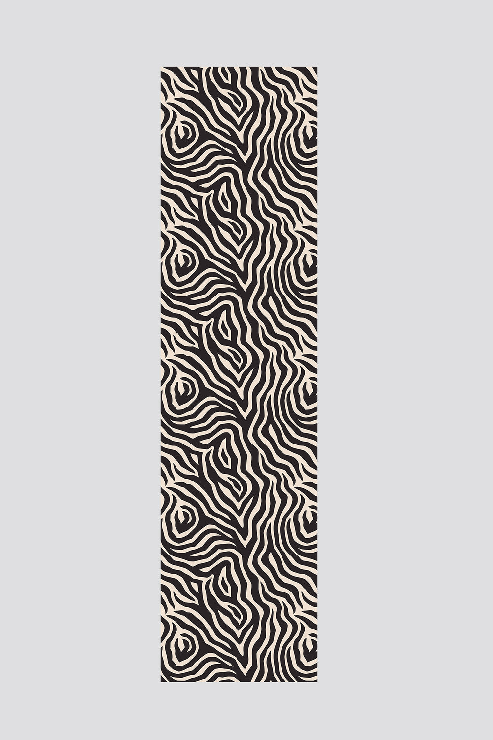 Krem Siyah Zebra Çizgili Runner 40x140