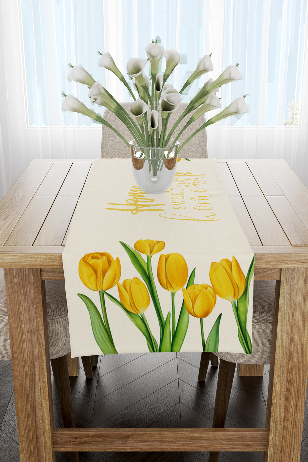 Lale Desenli Home Sweet Home Runner 40x140