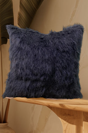 Peluş Kırlent Kılıfı - Siyah