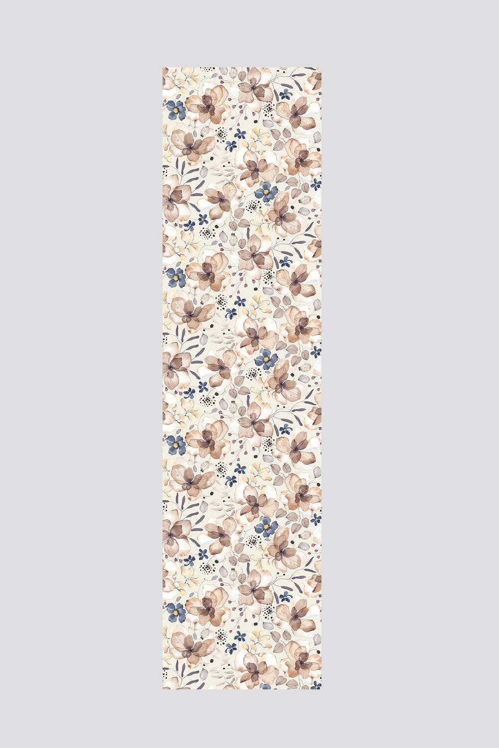 Krem Zarif Çiçek Desenli Runner 40x140