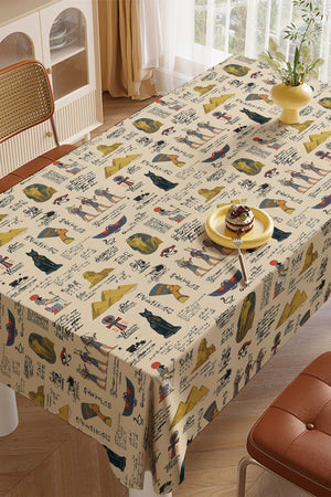 Antik Mısır Temalı Masa Örtüsü
