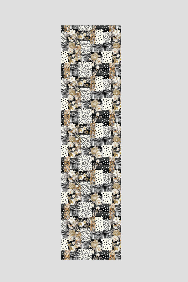 Kahverengi Leopar Kaplan Desenli Runner 40x140cm