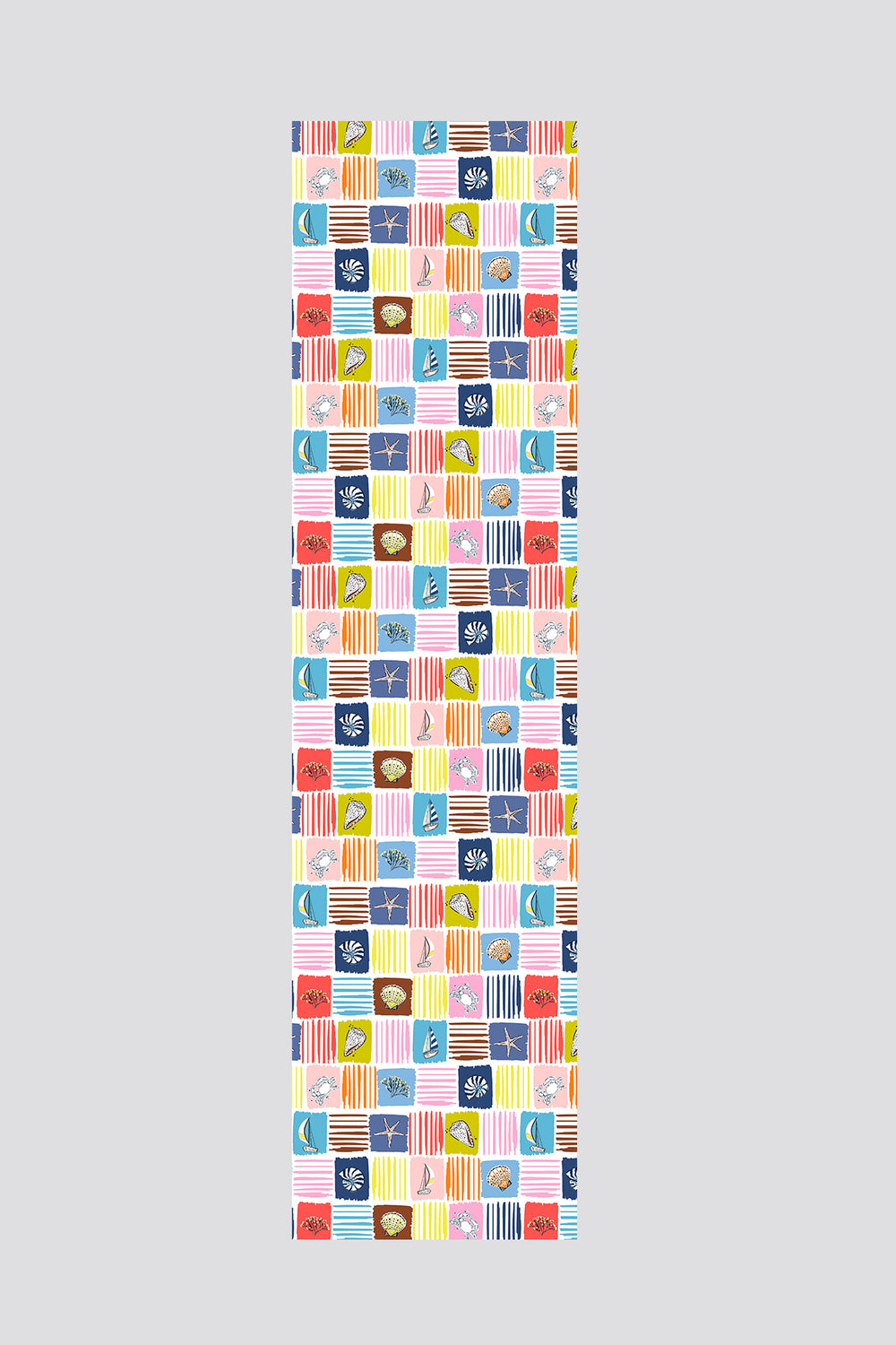 Çok Renkli Marin Desenli Runner 40x140