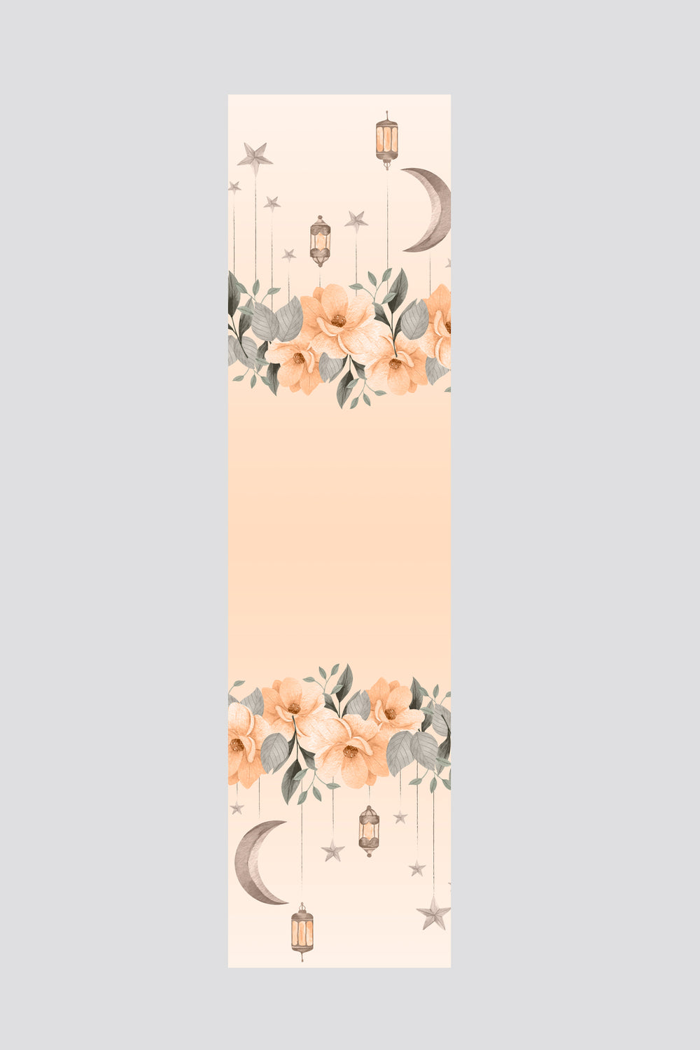 Ramazan Temalı Çiçek Desenli Runner 40x220