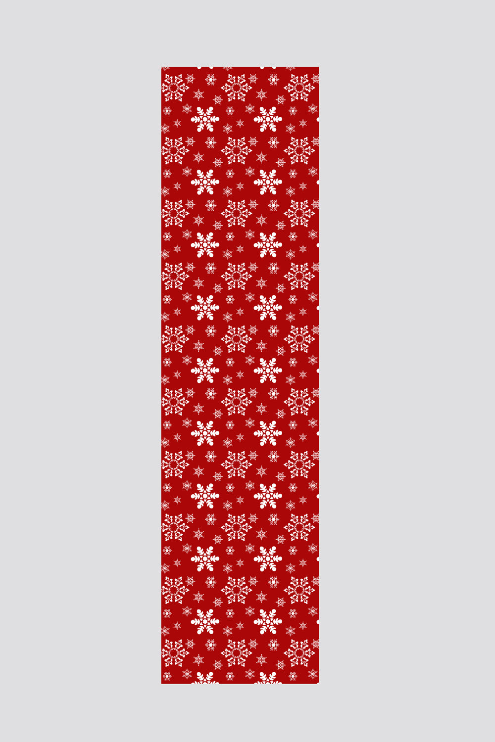 Kırmızı Beyaz Kar Taneleri Yılbaşı Runner 40x140