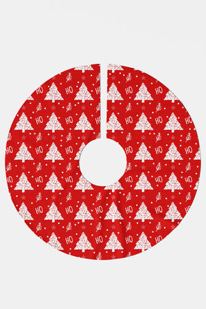 Noel Temalı Çam Ağacı Ve Ho Ho Yazılı Yılbaşı Çam Ağacı Örtüsü