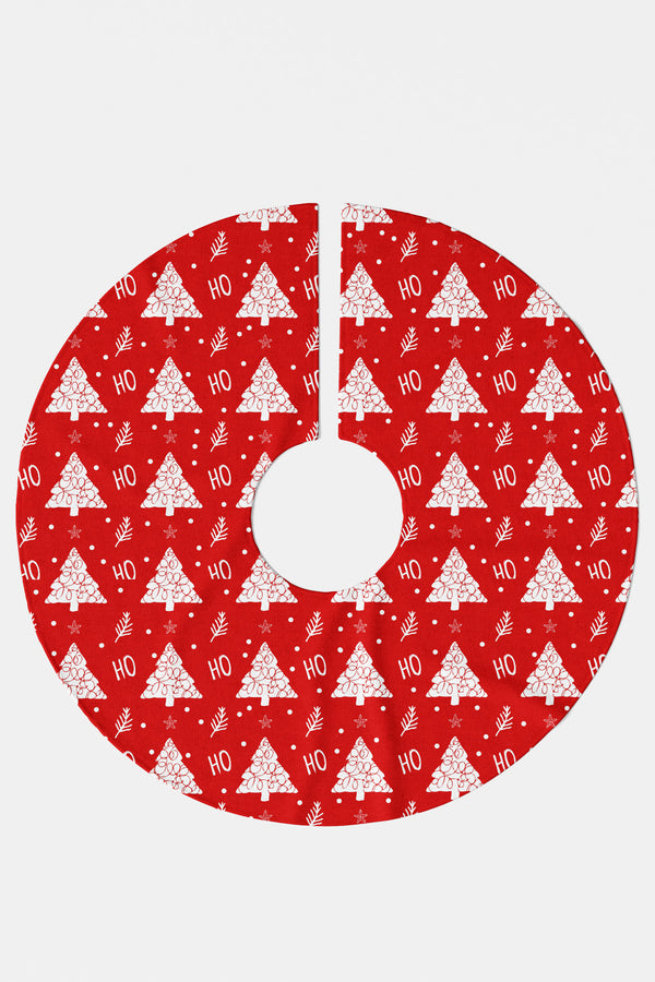 Noel Temalı Çam Ağacı Ve Ho Ho Yazılı Yılbaşı Çam Ağacı Örtüsü