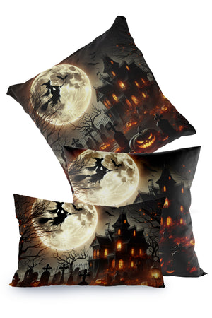 Dolunay Halloween Temalı Cadılar Bayramı Kırlent Kılıfı