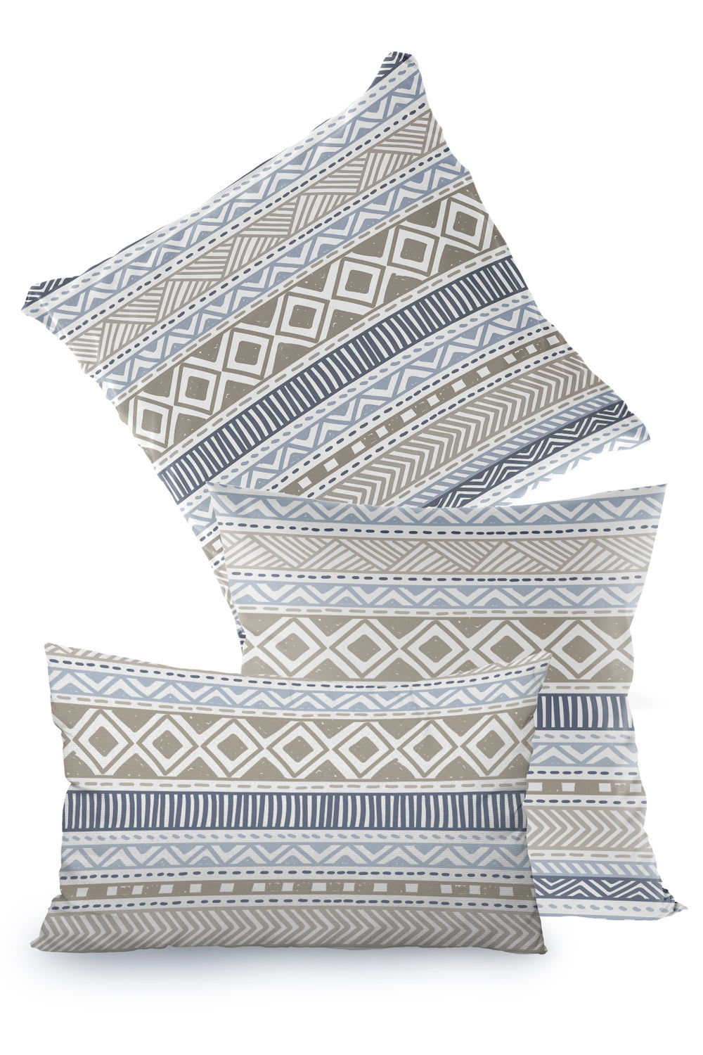 Bohem Geometrik Motif Desenli Kırlent Kılıfı