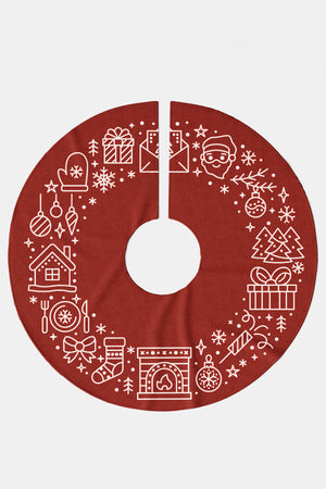 Noel Temalı Yılbaşı Beyaz Yılbaşı Figürleri Çam Ağacı Örtüsü