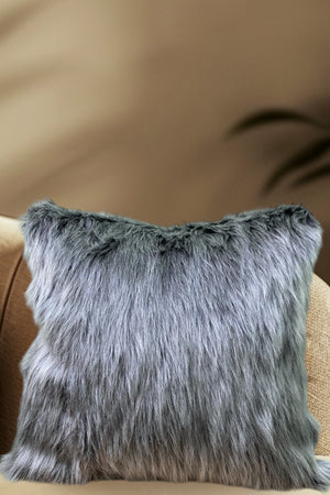 Peluş Kırlent Kılıfı - Gri