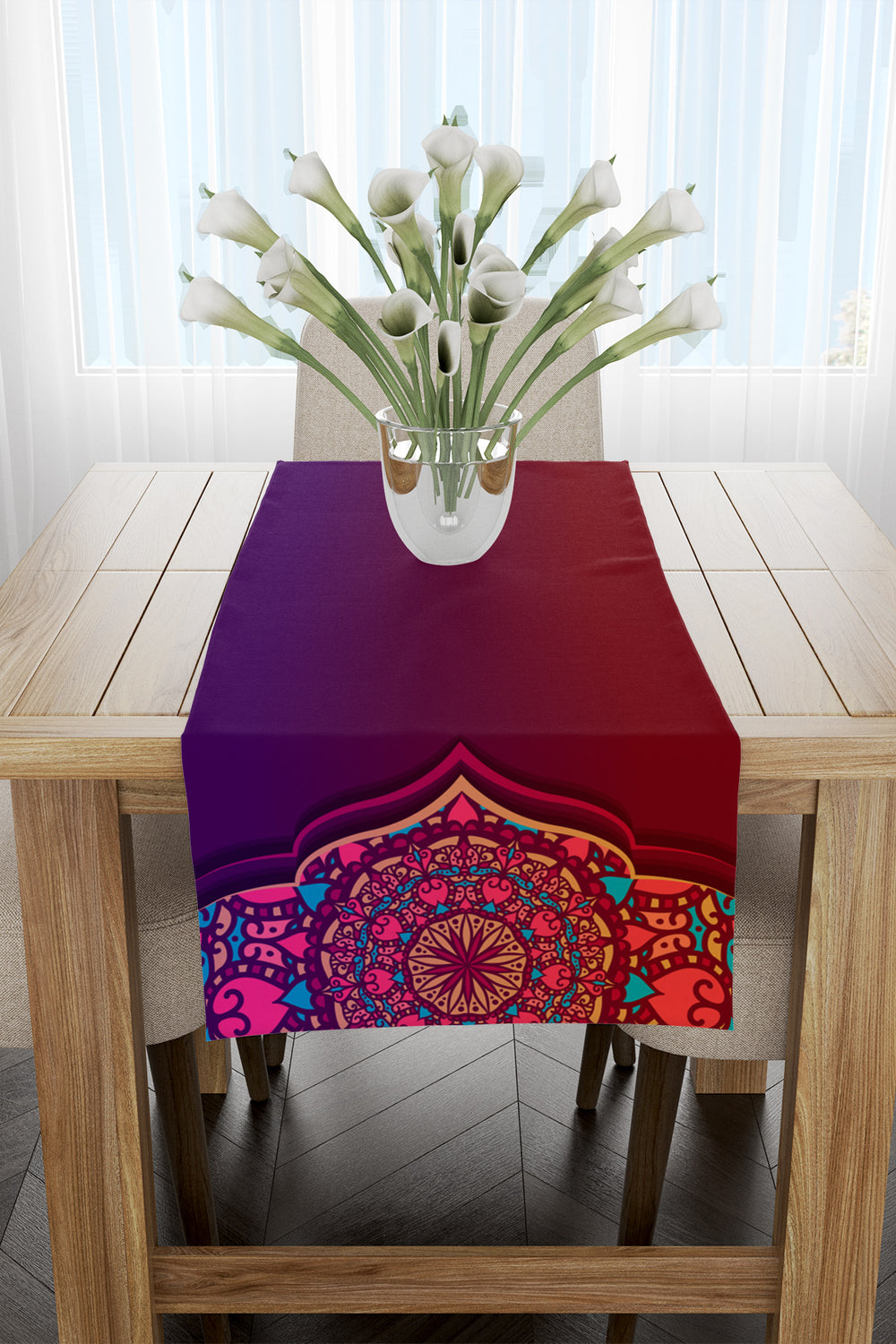 Mor Kırmızı Ramazan Temalı Runner 40x140