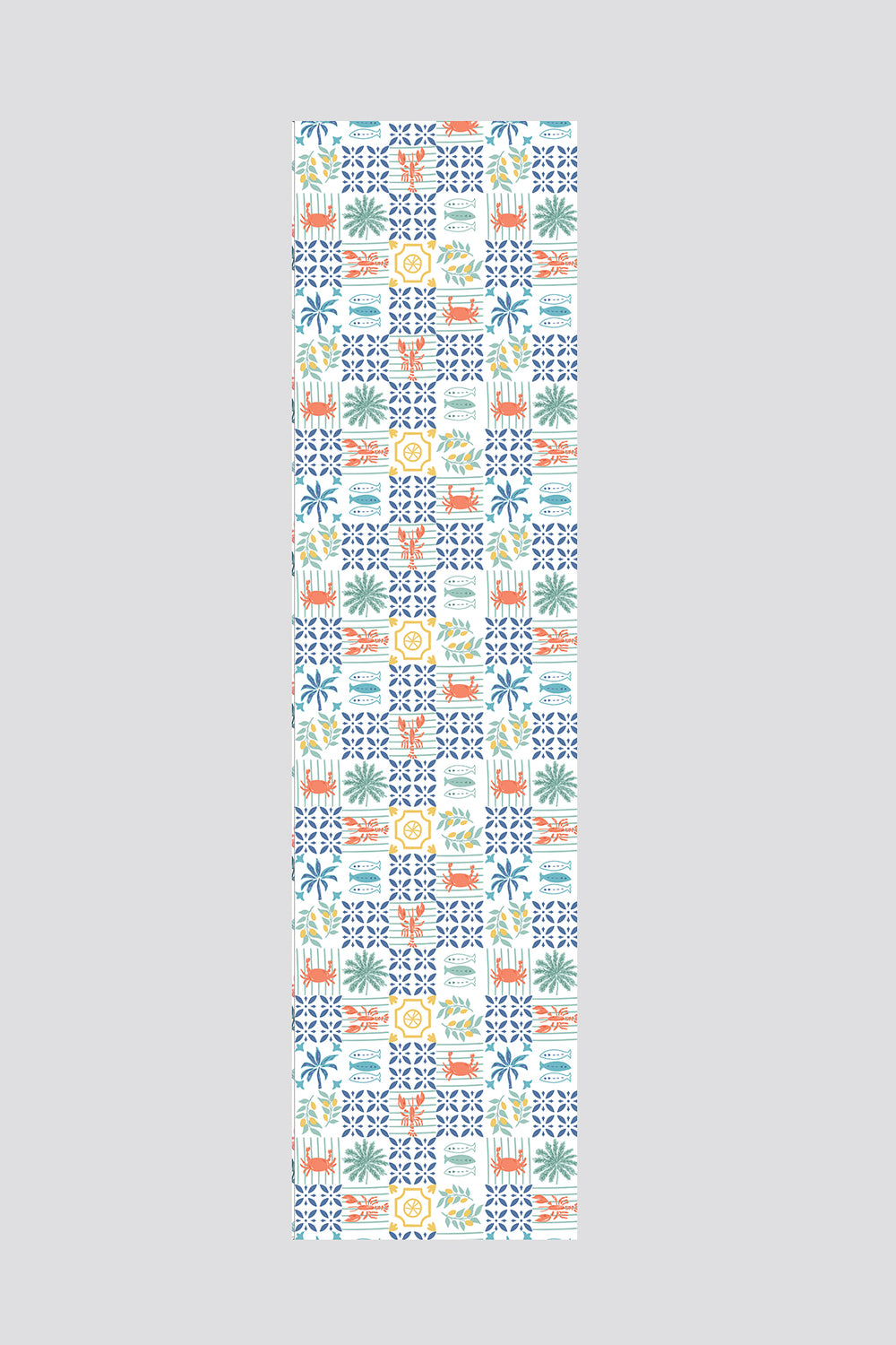 Mavi Yeşil Marin Desenli Runner 40x140