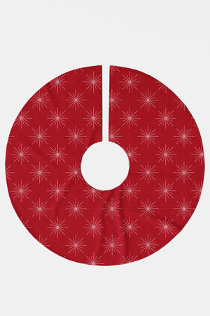 Noel Temalı Kırmızı Yılbaşı Çam Ağacı örtüsü