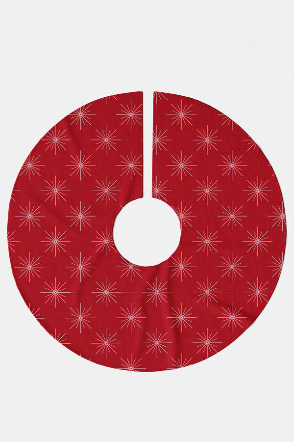 Noel Temalı Kırmızı Yılbaşı Çam Ağacı örtüsü