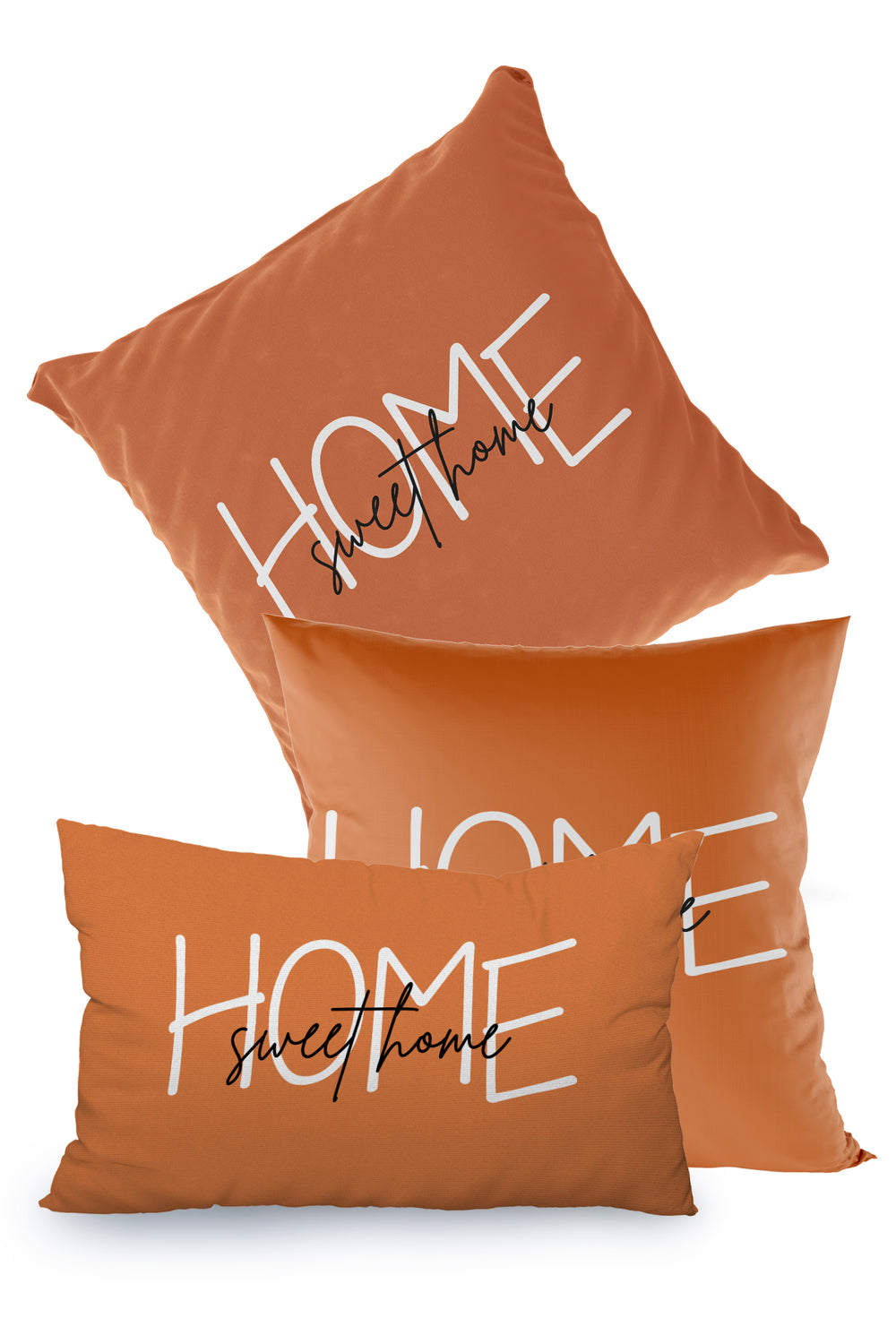 Sonbahar Temalı Home Sweet Home Yazılı Kırlent Kılıfı