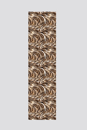 Kahverengi Zebra Desenli Runner 40x140