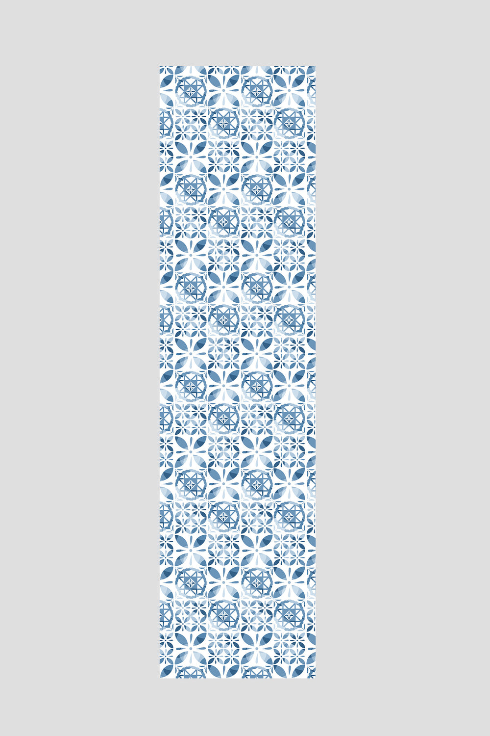 Mavi Beyaz Dekoratif Runner 40x220