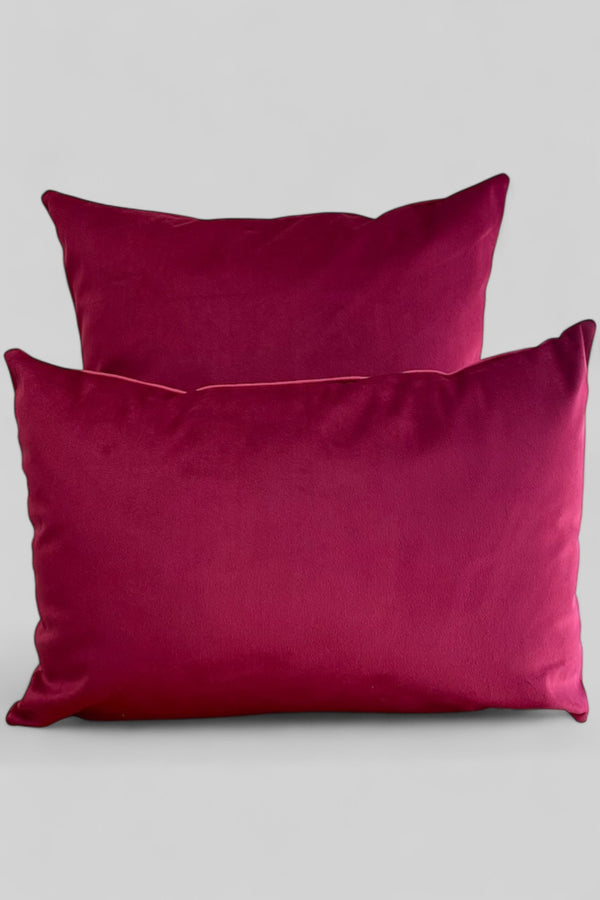 Bordo Kadife Babyface Kırlent Kılıfı